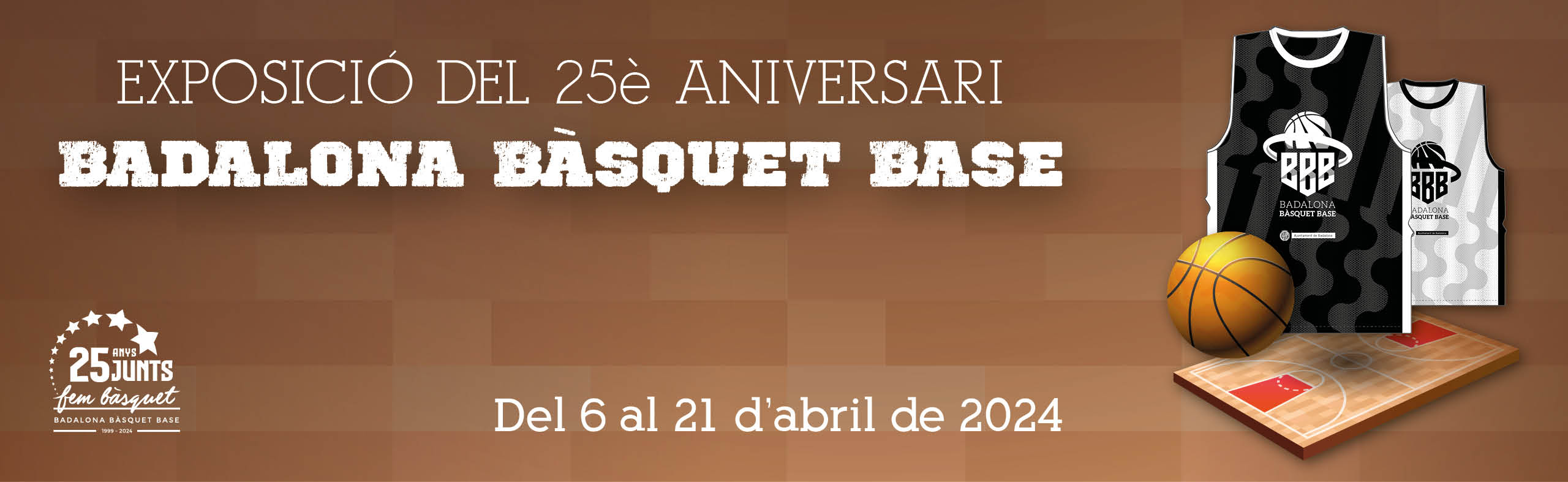 Exposició del 25è aniversari de l'associació Badalona Bàsquet Base
